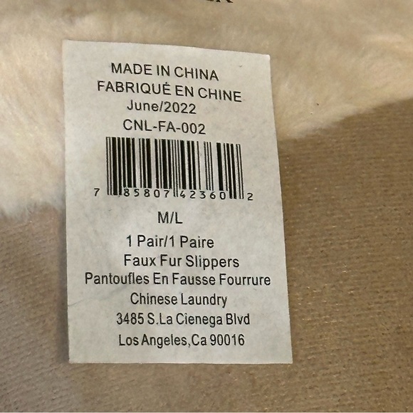 Chinese Laundry‎ Faux Fur Slippers Tan/Cream M/L - Picture 7 of 9